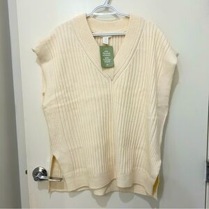 [Brand New] H&M Oversized Cream Vest Sweater